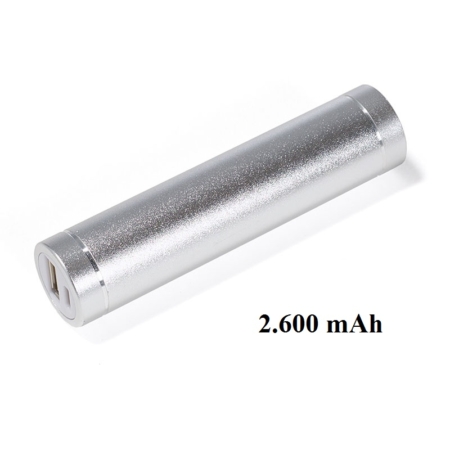 Powerbank silber 2600 mAh