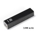 Powerbank schwarz eckig 3000 mAh